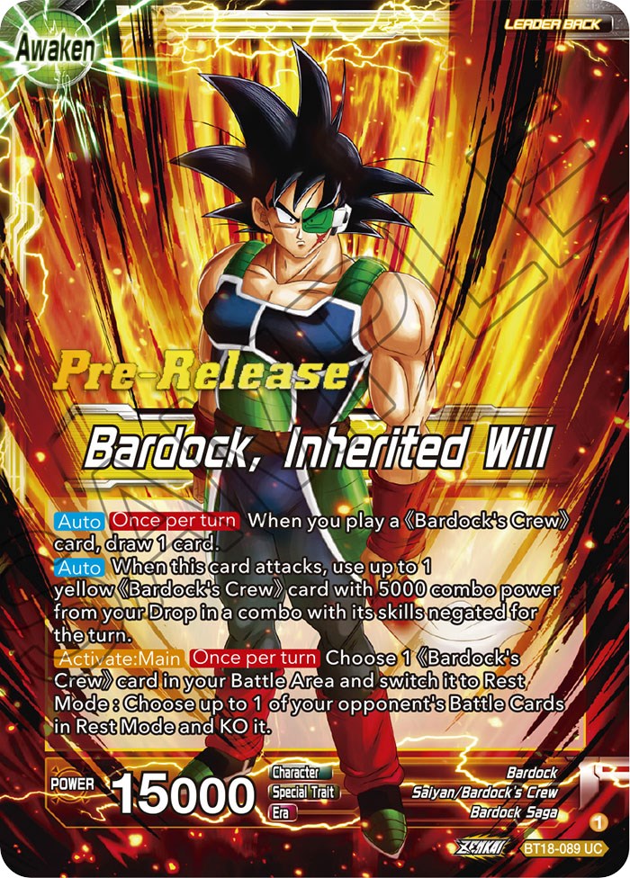 Bardock's Crew // Bardock, Inherited Will (BT18-089) [Dawn of the Z-Le Bardock's Crew // Bardock, Inherited Will (BT18-089) [Dawn of the Z-Le