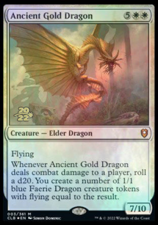 Ancient Gold Dragon [Commander Legends: Battle for Baldur's Gate Prere Ancient Gold Dragon [Commander Legends: Battle for Baldur's Gate Prere