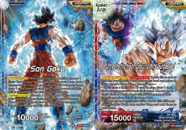 Son Goku // Ultra Instinct Son Goku, Limits Surpassed (BT9-100) [Unive