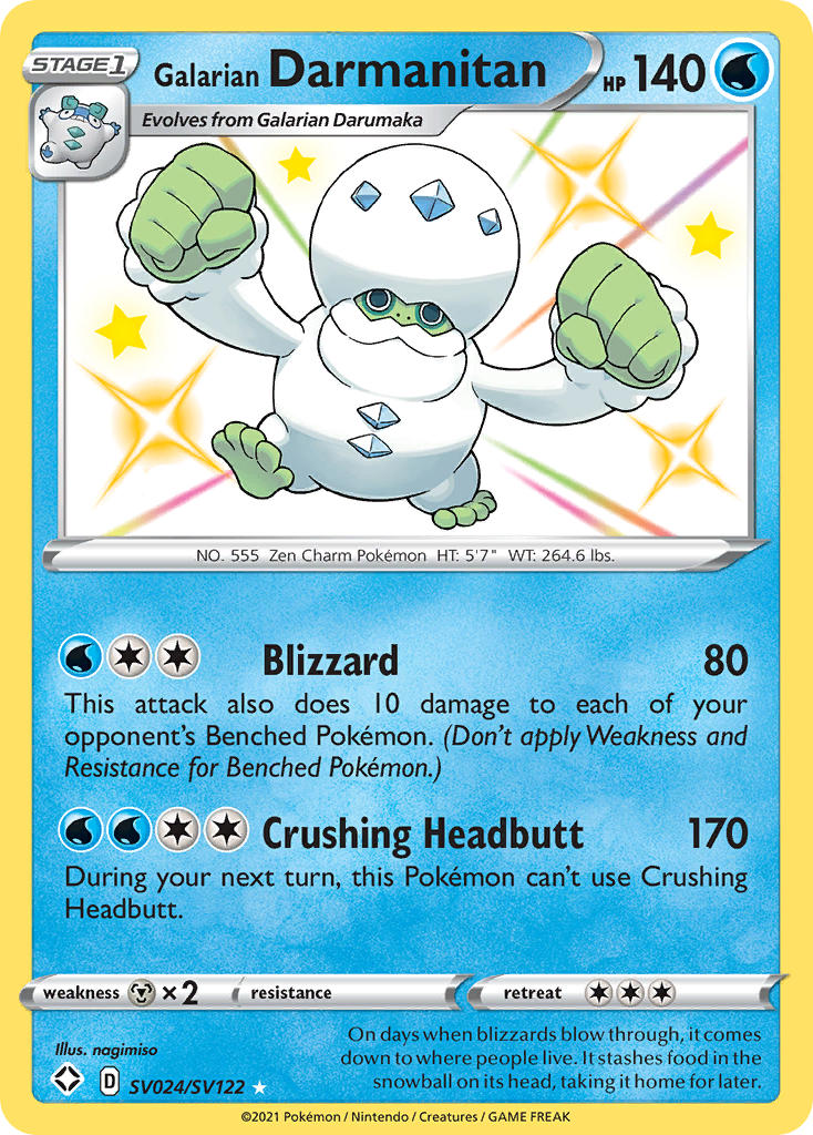 pokemon cards darmanitan Galarian Darmanitan (SV024/SV122) [Sword & Shield: Shining Fates]