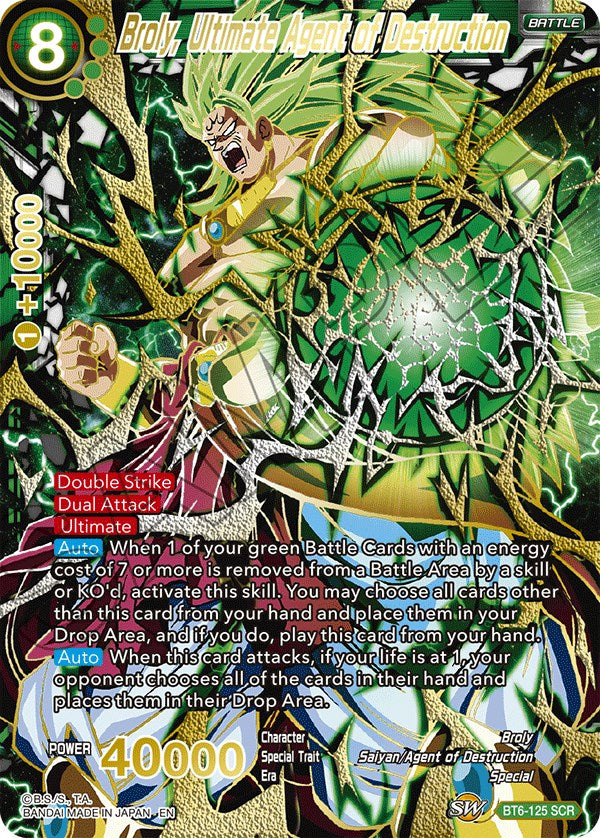 Broly, Ultimate Agent of Destruction (SCR) (BT6-125) [5th Anniversary Broly, Ultimate Agent of Destruction (SCR) (BT6-125) [5th Anniversary