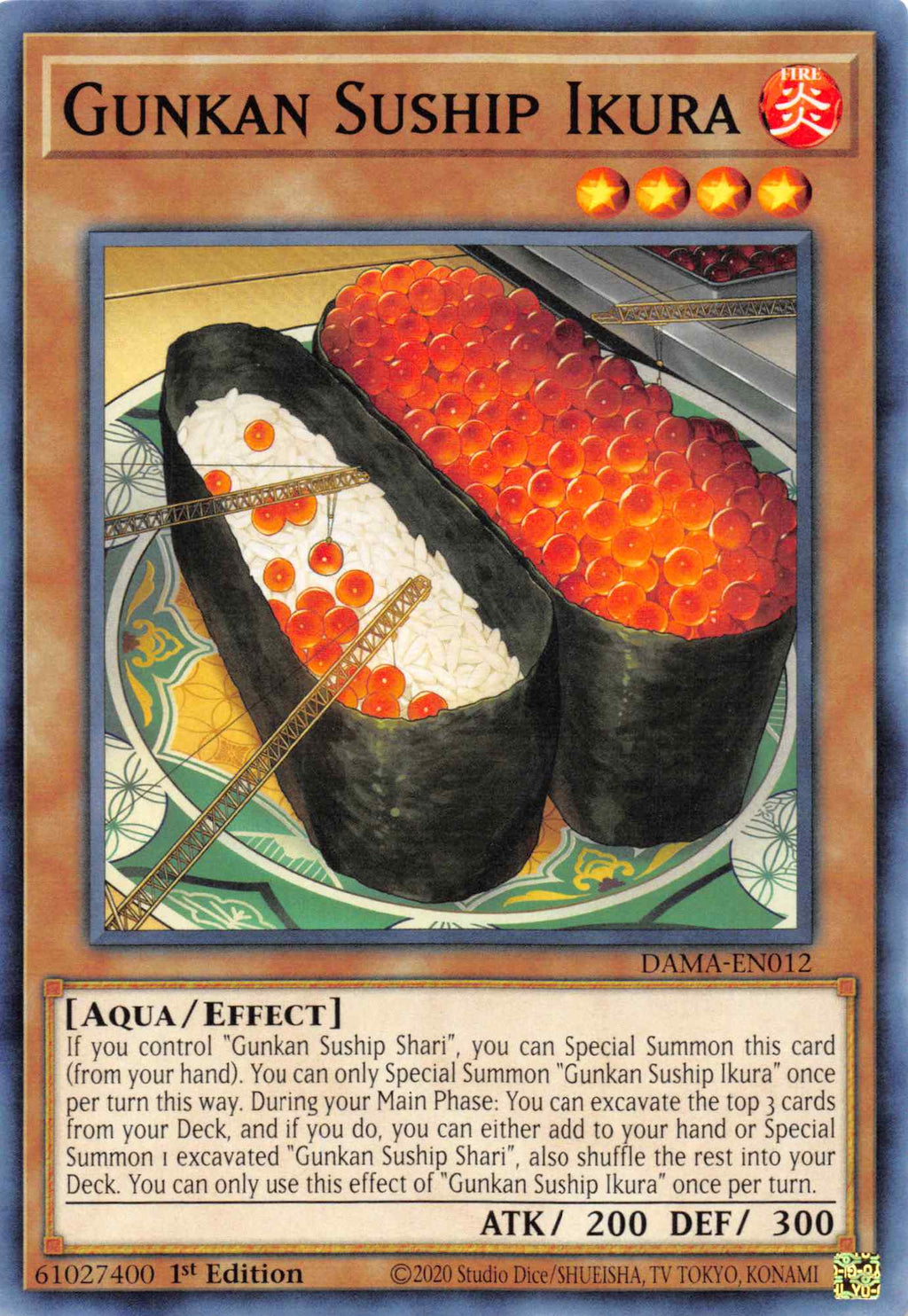 yugioh gunkan deck Gunkan Suship Ikura [DAMA-EN012] Common