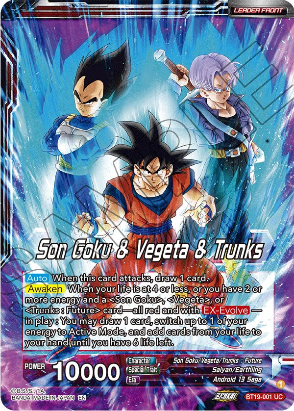 Son Goku & Vegeta & Trunks // SS Son Goku, SS Vegeta, & SS Trunks, the Son Goku & Vegeta & Trunks // SS Son Goku, SS Vegeta, & SS Trunks, the