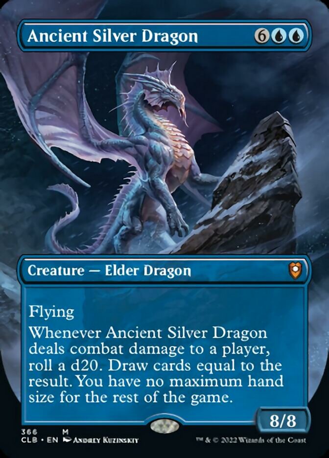 Ancient Silver Dragon (Borderless Alternate Art) [Commander Legends: B
